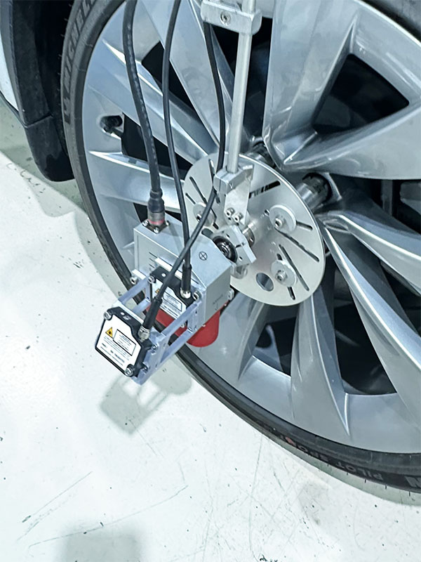 HMS mounted on a car wheel
